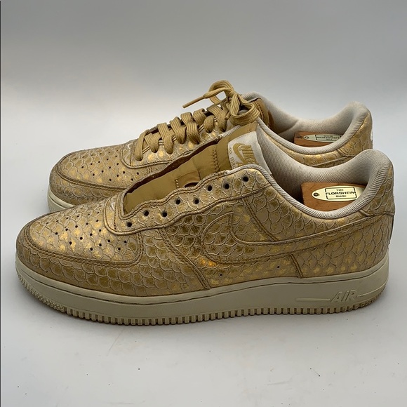 gold snakeskin air force 1